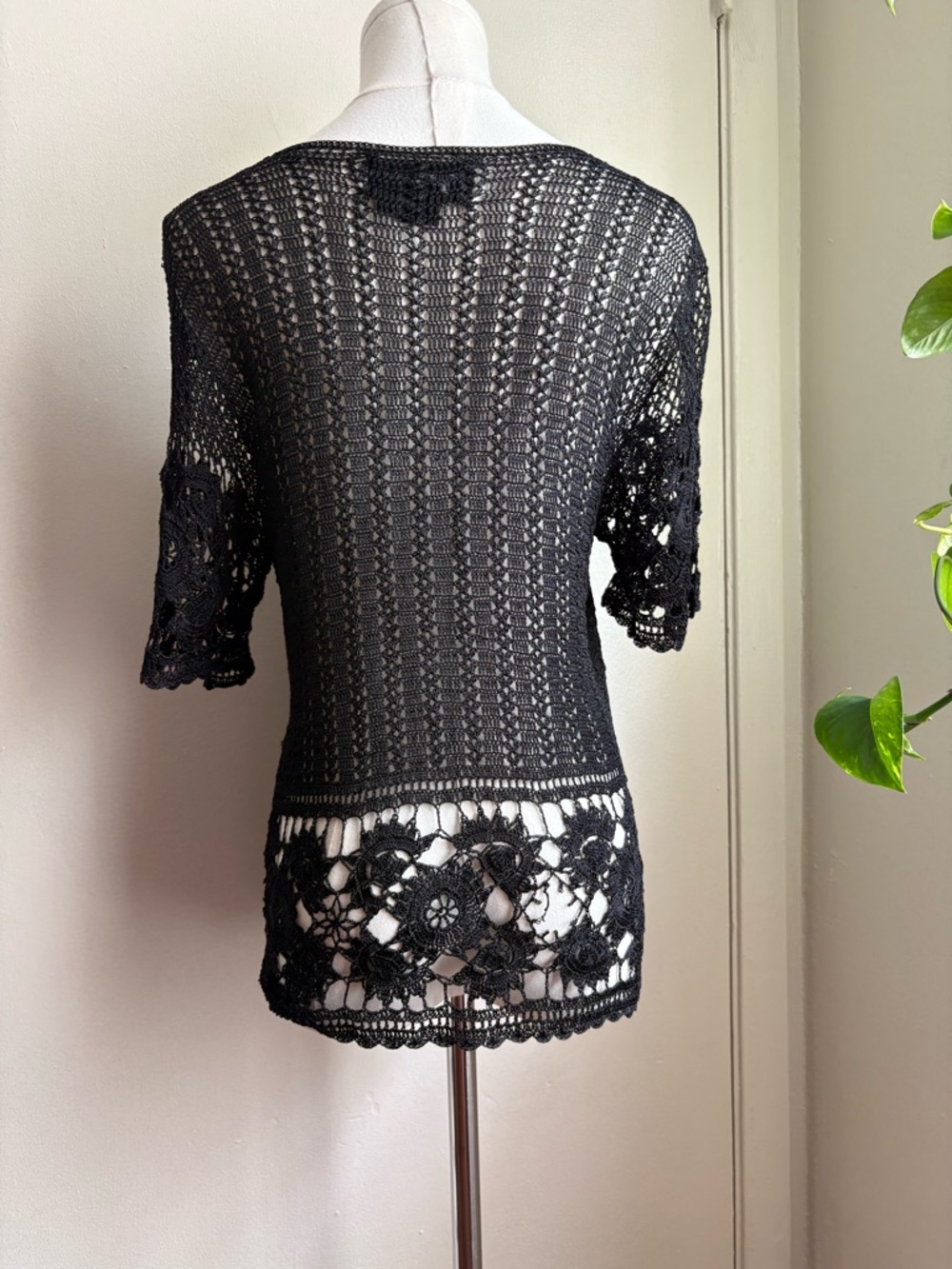 vintage 90s sadimara black knit cardigan - Picture 3 of 4